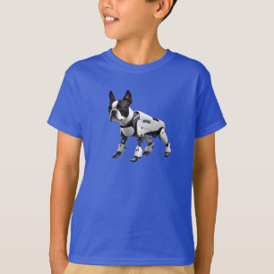 Cute Boston Terrier Robot Kid's T-Shirt