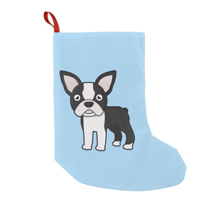 Cute Boston Terrier Small Christmas Stocking | Zazzle