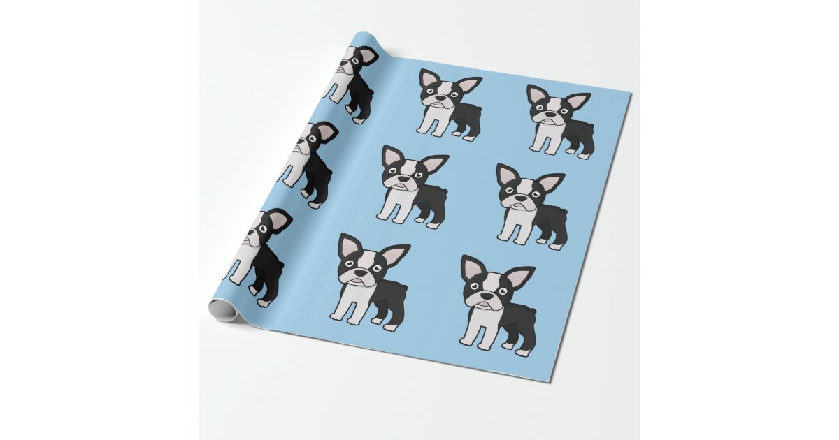 Boston Terrier Matte Wrapping Paper, 30 x 6' Wrapping Paper