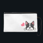 Cute Boston Terrier Wristlet<br><div class="desc">Adorable Boston Terrier wristlet makes a great gift for any dog lover/Boston Terrier lovers out there! :) Blank area can be customized to add a personal touch - message, name, etc! Boston Terrier Illustration (c) BeagleCakes.</div>