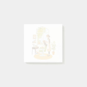Cute Botanical Hair Salon Post-it Notes