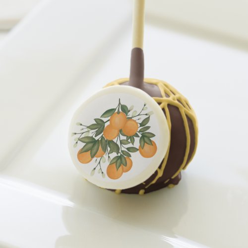 Cute Botanical Oranges Sweet Citrus Greenery Cake Pops