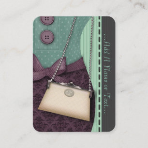 Cute Boutique Retro Outfit and Handbag Business Card