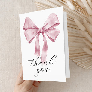 Cute Bow Baby Shower Thank You Card