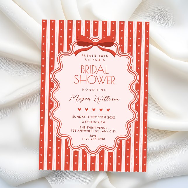 Cute bow bridal shower invitation (Creator Uploaded)