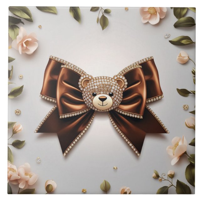 Cute bow Ceramic Tile (Front)