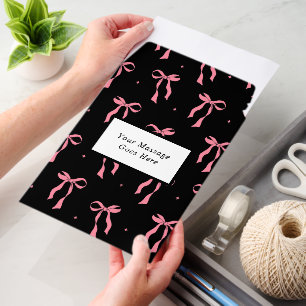 Cute Bow customizable envelope mailers