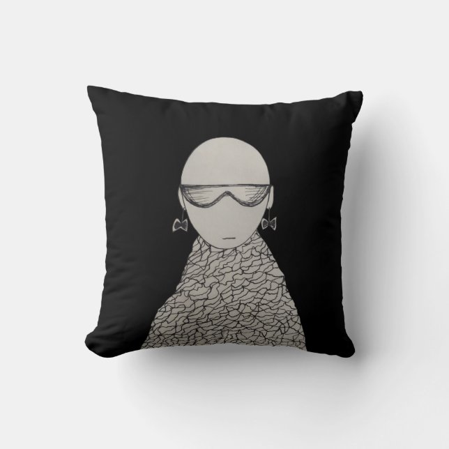 Cute bow earrings throw pillow (Front)