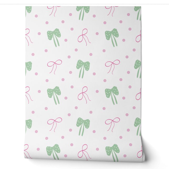 cute bow pattern wallpaper  (Unrolling)