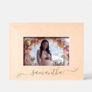 Cute Bow Signature Name Engraved Frames