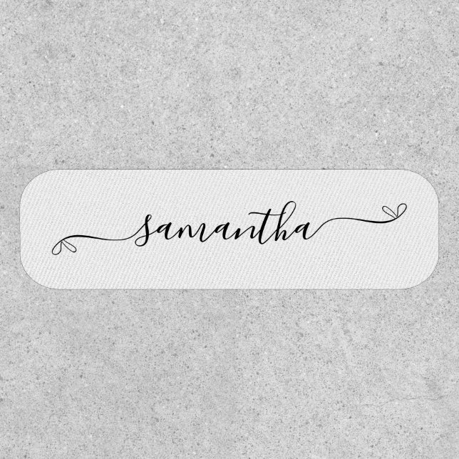 Cute Bow Signature Name Long Patch (Front)