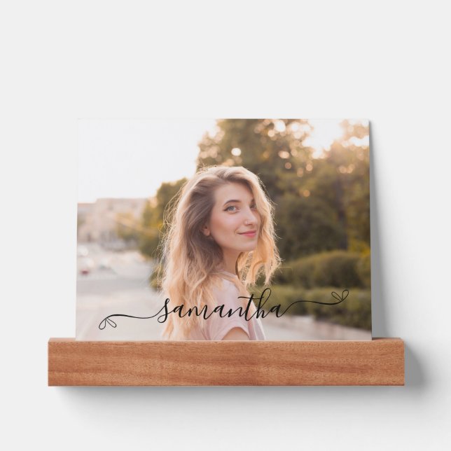 Cute Bow Signature Name Picture Ledge (Front)