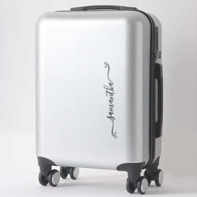 Cute Bow Signature Name Suitcase Sticker (Suitcase)