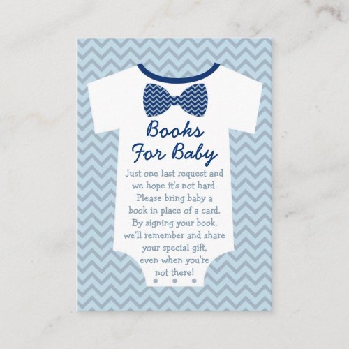 Cute Bow Tie Little Man Book Request Cards