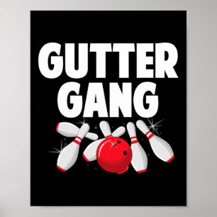 Cute Bowling Design For Men Women Kids Bowling Spo Poster