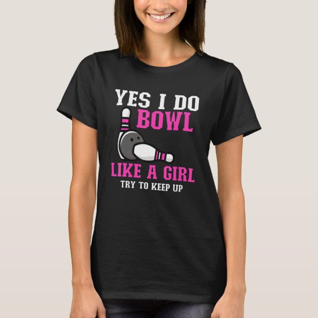 Cute Bowling For Women Girls Bowler Spare Me Ladie T-Shirt (Front)