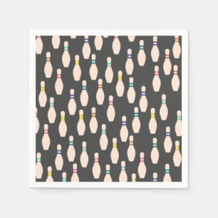 Cute Bowling Pins Paper Napkins