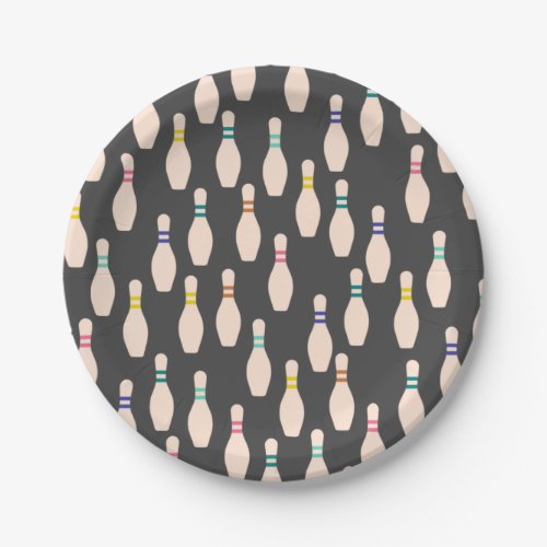Cute Bowling Pins Paper Plates