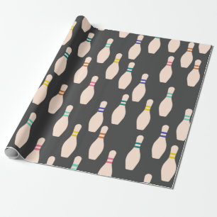 Cute Bowling Pins Wrapping Paper