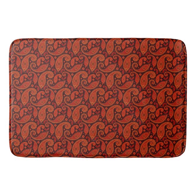 Cute bown swirl paisley patterns bathroom mat (Front)