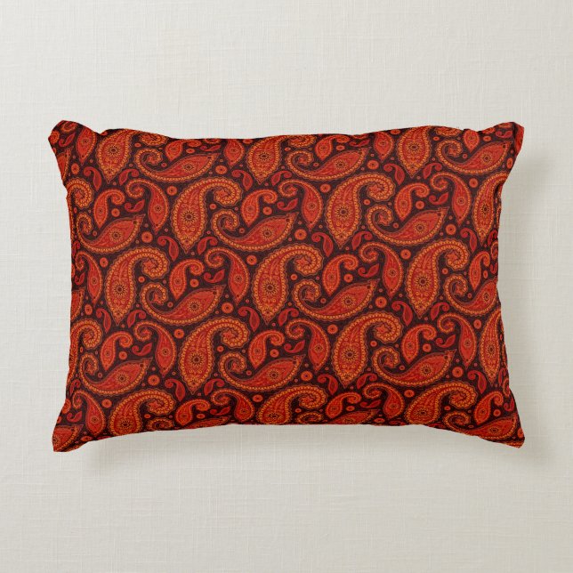 Cute bown swirl paisley patterns decorative pillow (Front)