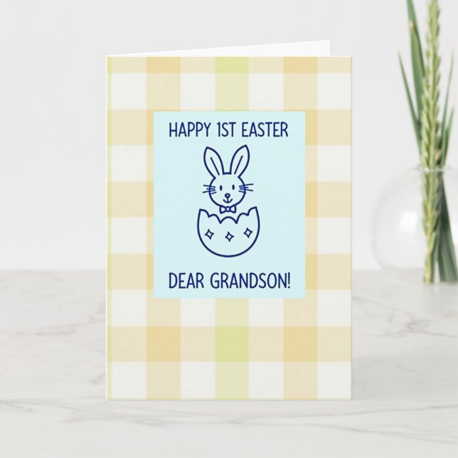 Cute Bowtie Creature Egg Card (Front)