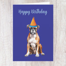 Boxer Dog Personalzed Happy Brthday Card | Zazzle - View #6