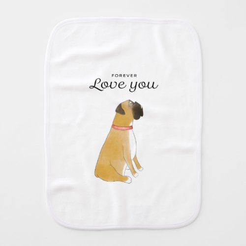 Cute Boxer Dog Burp Cloth | Sweet Baby Shower Gift