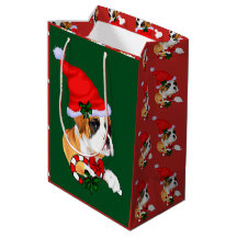 Cute Boxer Dog Christmas Merry