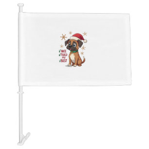 Cute Boxer dog Dog Christmas Nice Tried my Best ( Car Flag