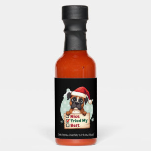 Cute Boxer dog Dog Christmas Nice Tried my Best ( Hot Sauces