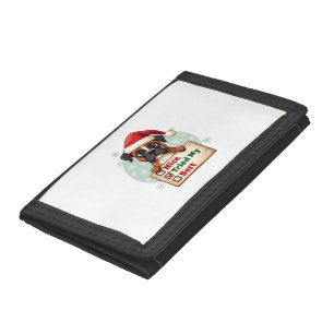 Cute Boxer dog Dog Christmas Nice Tried my Best  ( Tri-fold Wallet