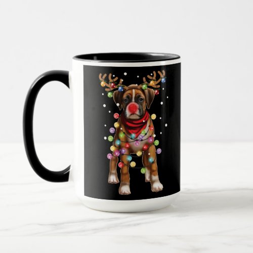 Cute Boxer Dog Funny Christmas Holiday Gifts Mug