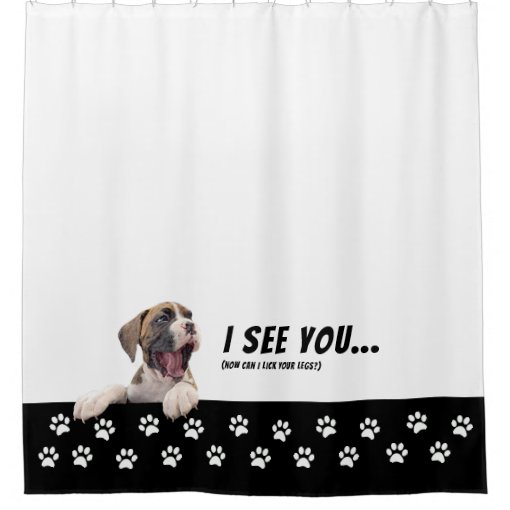 Cute Boxer Dog Shower Curtain Zazzle