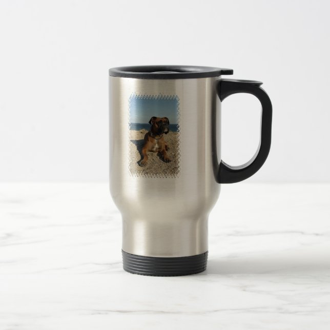 Cute Boxer Dog Stainless Steel Travel Mug (Right)
