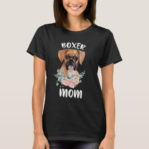 Cute Boxer Gifts Boxer Mom Dog Lover Watercolor T-Shirt