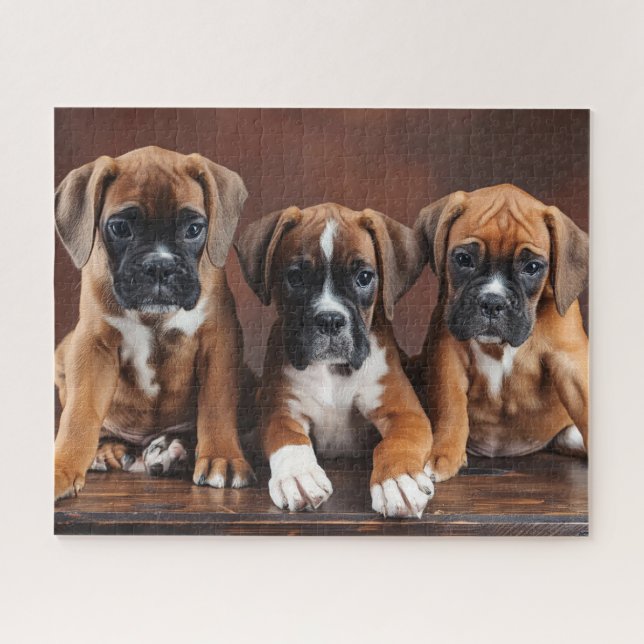 Cute Boxer Puppies Jigsaw Puzzle (Horizontal)