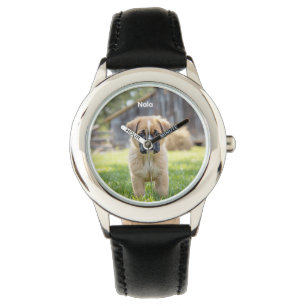 Cute Boxer Puppy Kid's Personalized Watch