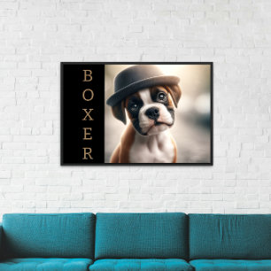 Cute Boxer Puppy – Stylish Dog Art Canvas Print