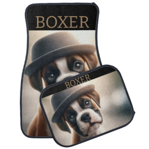 Cute Boxer Puppy – Stylish Dog Art Car Floor Mat