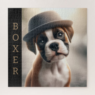 Cute Boxer Puppy – Stylish Dog Art Jigsaw Puzzle