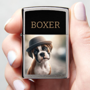 Cute Boxer Puppy – Stylish Dog Art Zippo Lighter