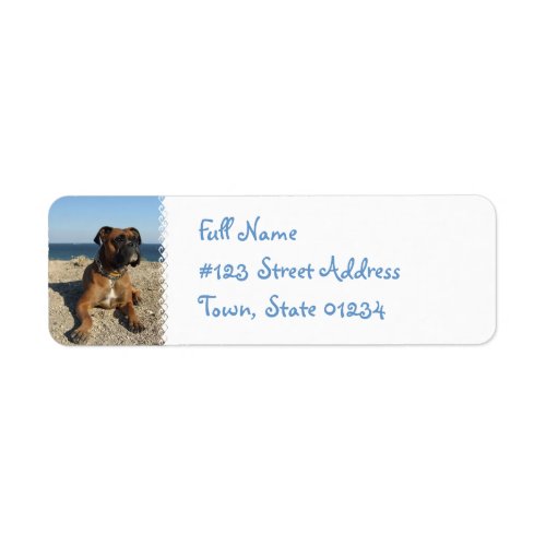 Cute Boxer Return Address Label