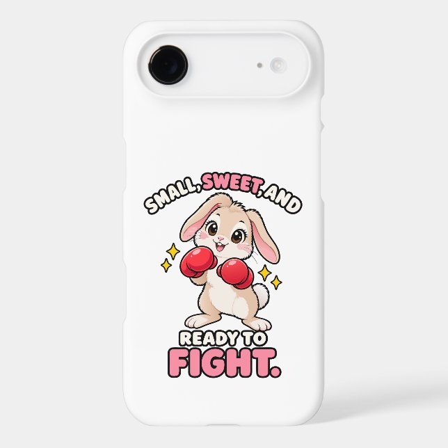 Cute boxing rabbit ready to fight iphone case (Back)