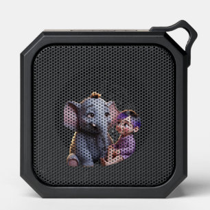 Cute boy and elephant bluetooth speaker
