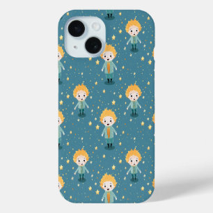 Cute Boy and Stars Pattern iPhone 15 Case