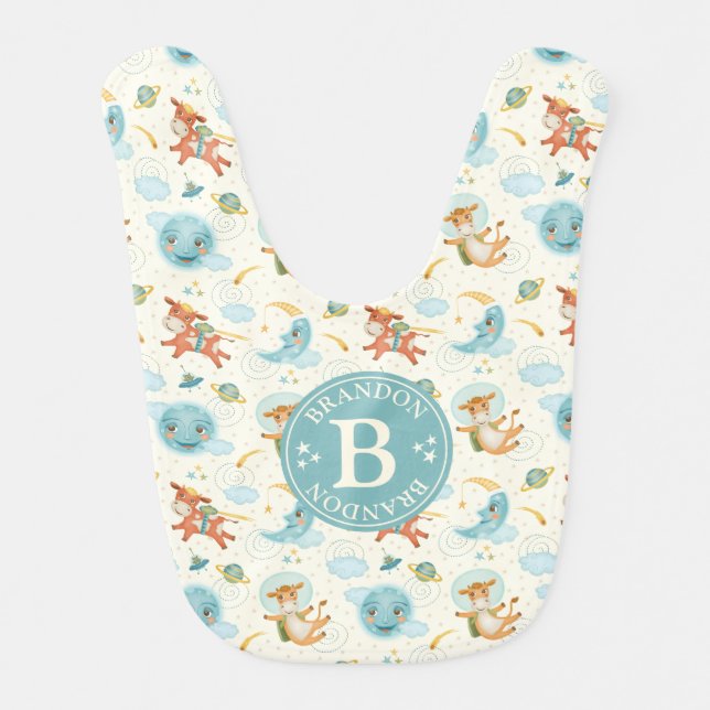 Cute Boy Baby Bib (Front)