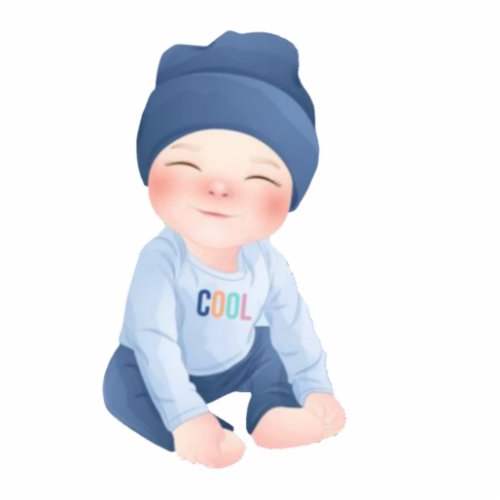 Cute Boy Baby Shower Cake Topper  Cutout
