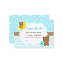 Cute Boy Bears Diaper Raffle Enclosure Card