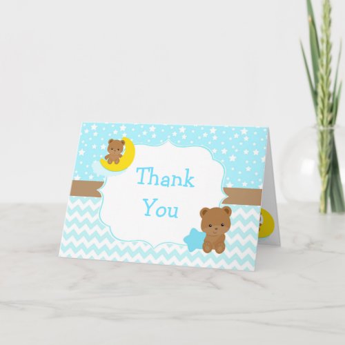Cute Boy Bears Thank You Card
